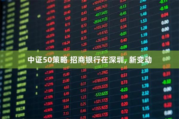 中证50策略 招商银行在深圳, 新变动